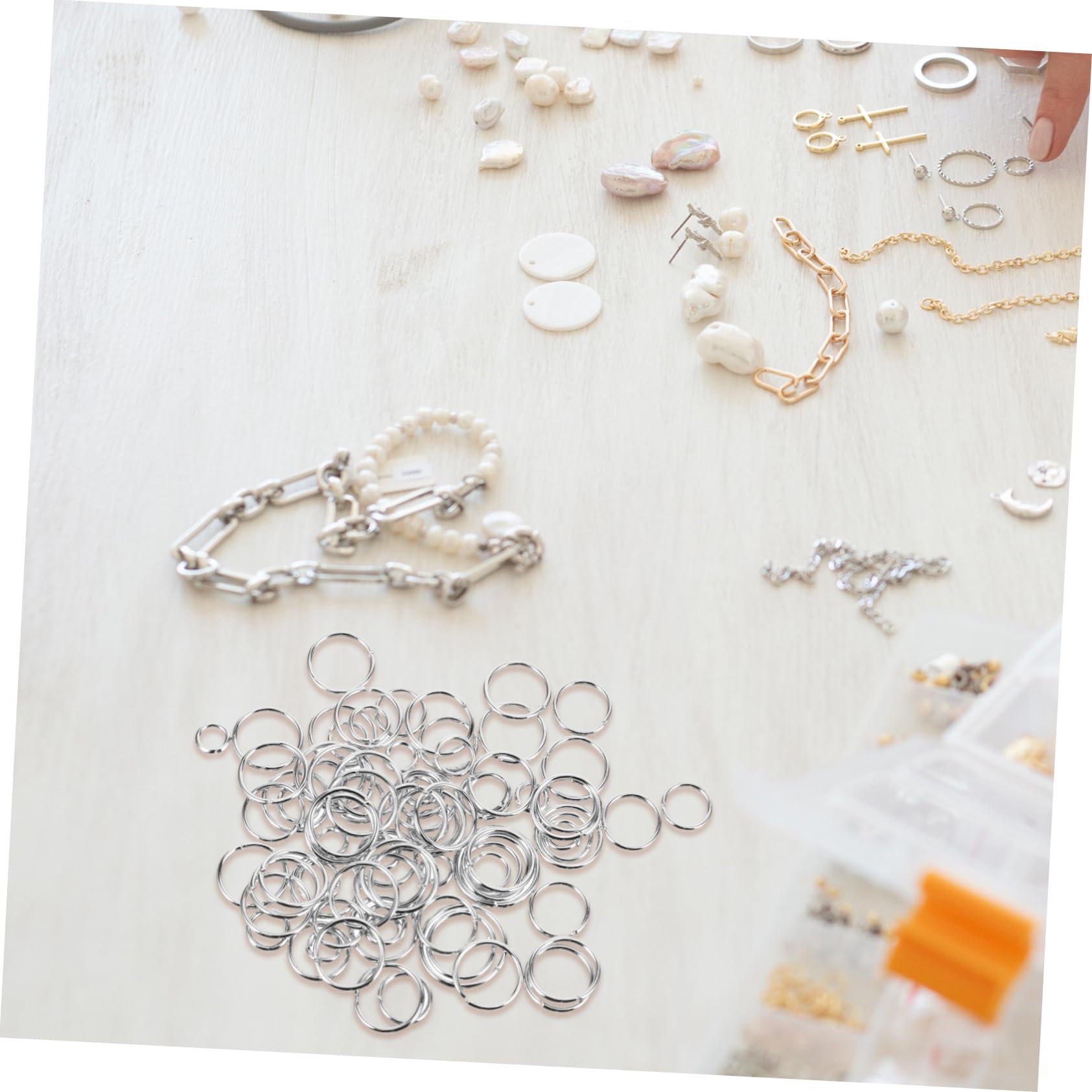 NUOBESTY 4800stücke Sprungringe Für Schmuckherstellung Offene Biegeringe Für Halsketten Armbänder Und -projekte Für Kreative Handarbeiten Und Bastelideen