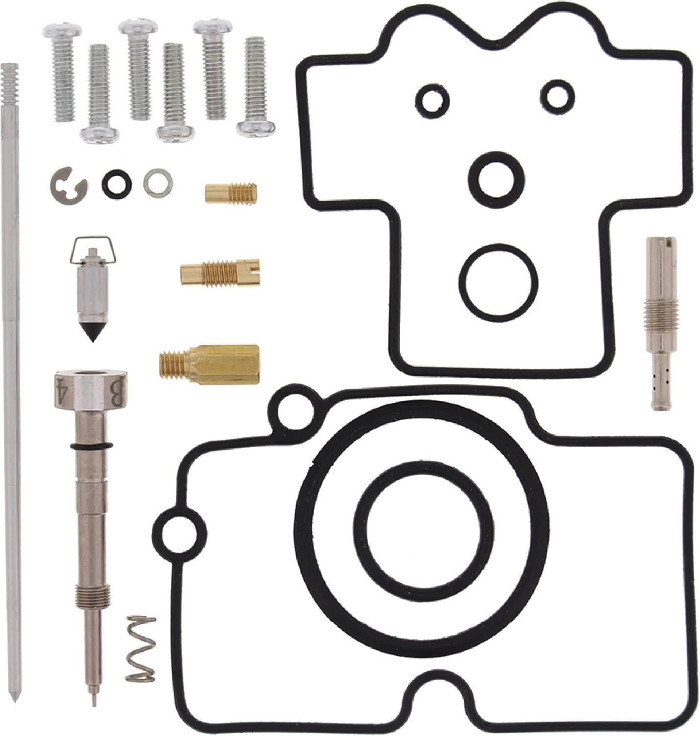 All Balls Racing 26-1458 Carburetor Rebuild Kit Compatible with/Replacement For Kawasaki Kx250F 2004-2005