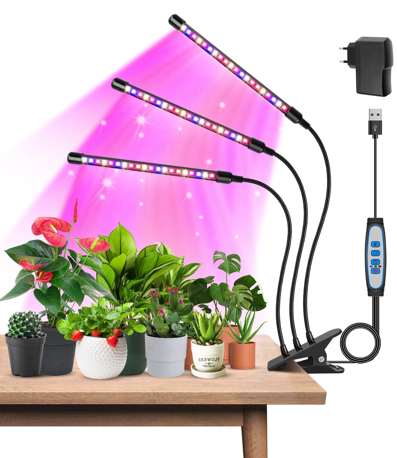 Garpsen Pflanzenlampe Led, Vollspektrum Pflanzenlampe für Zimmerpflanzen