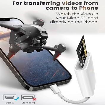 Loydia USB C SD Card Reader, Camera Card Viewer Reader SD Card Reader Adapter Compatible with iPhone 15/ Pro Max/Pro/Plus, iPad Pro, MacBook Pro/Air, Galaxy S8 to S23