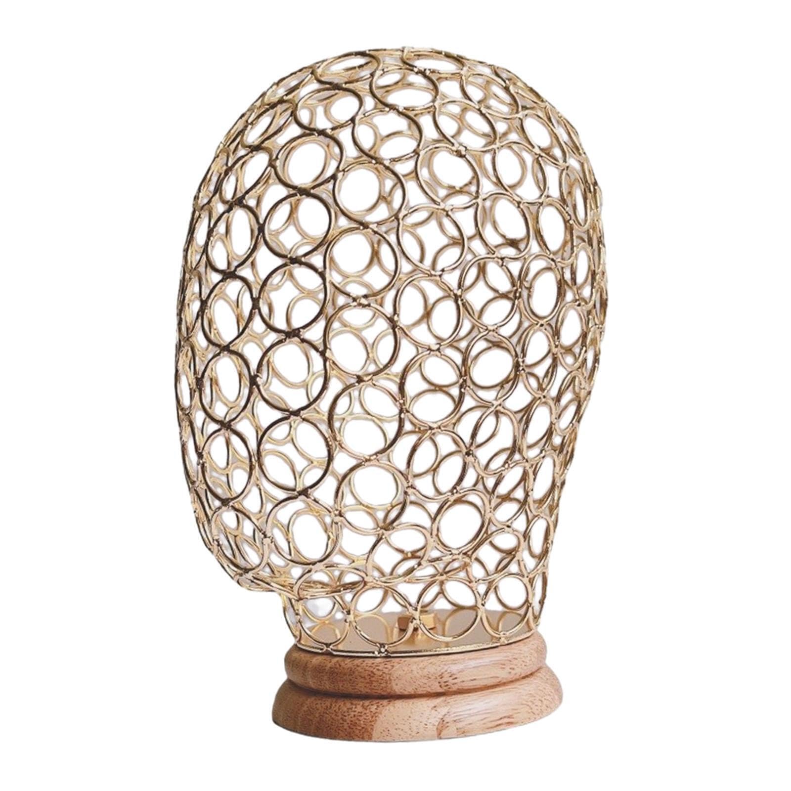 YIXANNX Wig Stand Wig Stand Metal Hollow Mannequin Head , Gold , 53x21.5cm