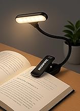 Reading Light for Book – Book Reading Lamp with Clip | Night Light for Books, Flexible LED Lamp for Bed,Rechargeable Adjustable Brightness, & 3 Color Modes, Best Gift for Readers
