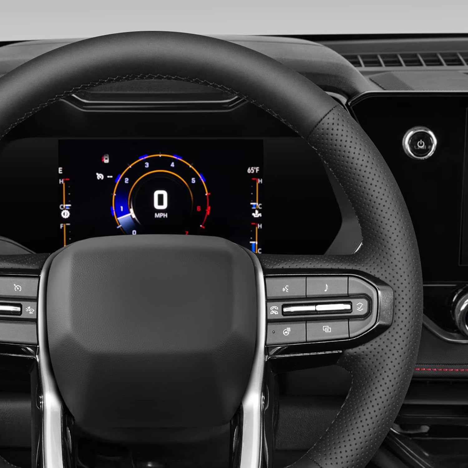 MEWANT Hand Sewn Steering Wheel Cover Wrap for Chevrolet (Chevy) Colorado 2023-2025 Steering Wheel Accessories for Chevrolet (Chevy) Colorado