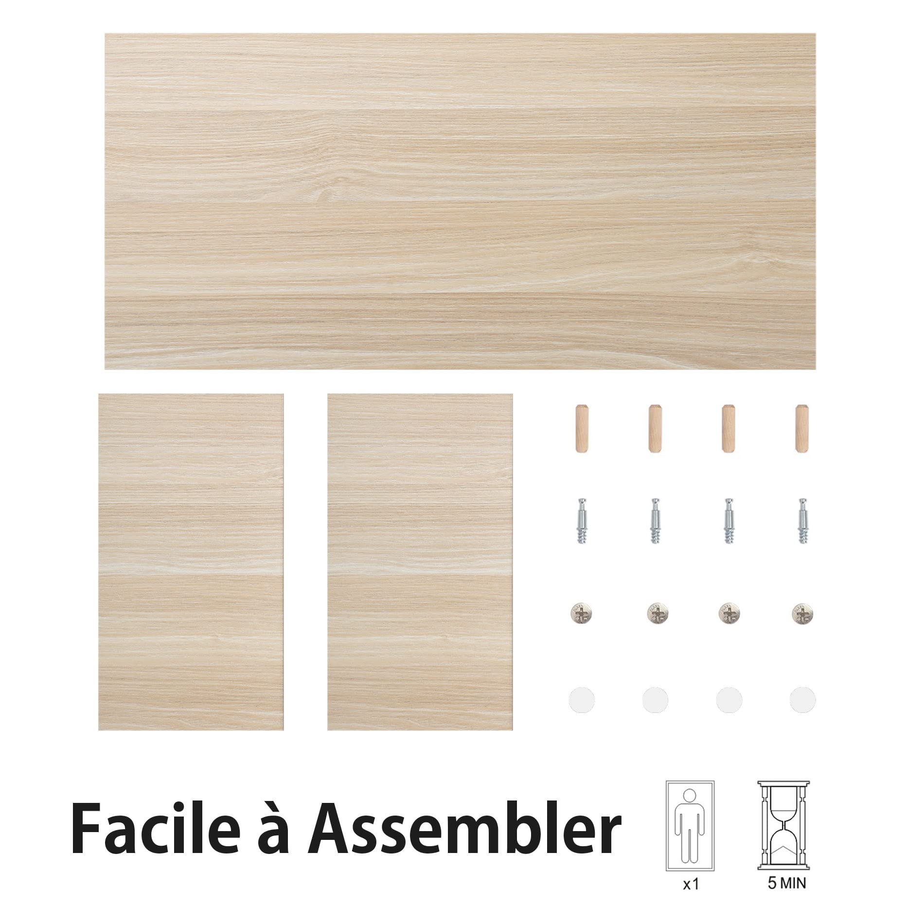 FITUEYES Réhausseur d'Écran en Bois,Support de Moniteur,Support d'Ordinateur Portable,PC,TV,pour le Bureau la Maison,42,5x23,5x10cm,,Couleur Chêne