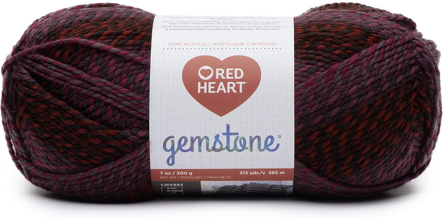 Red Heart Gemstone Citrine Yarn - 3 Pack of 200g/7oz - Acrylic - 5 Bulky - 312 Yards - Knitting, Crocheting & Crafts