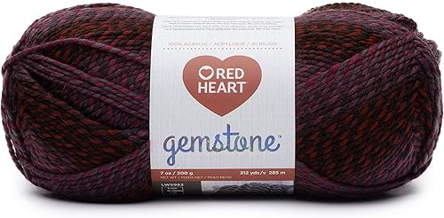 Miniatura 10 de Red Heart Hilo de piedras preciosas, paquete de 3, amatista, 3 unidades