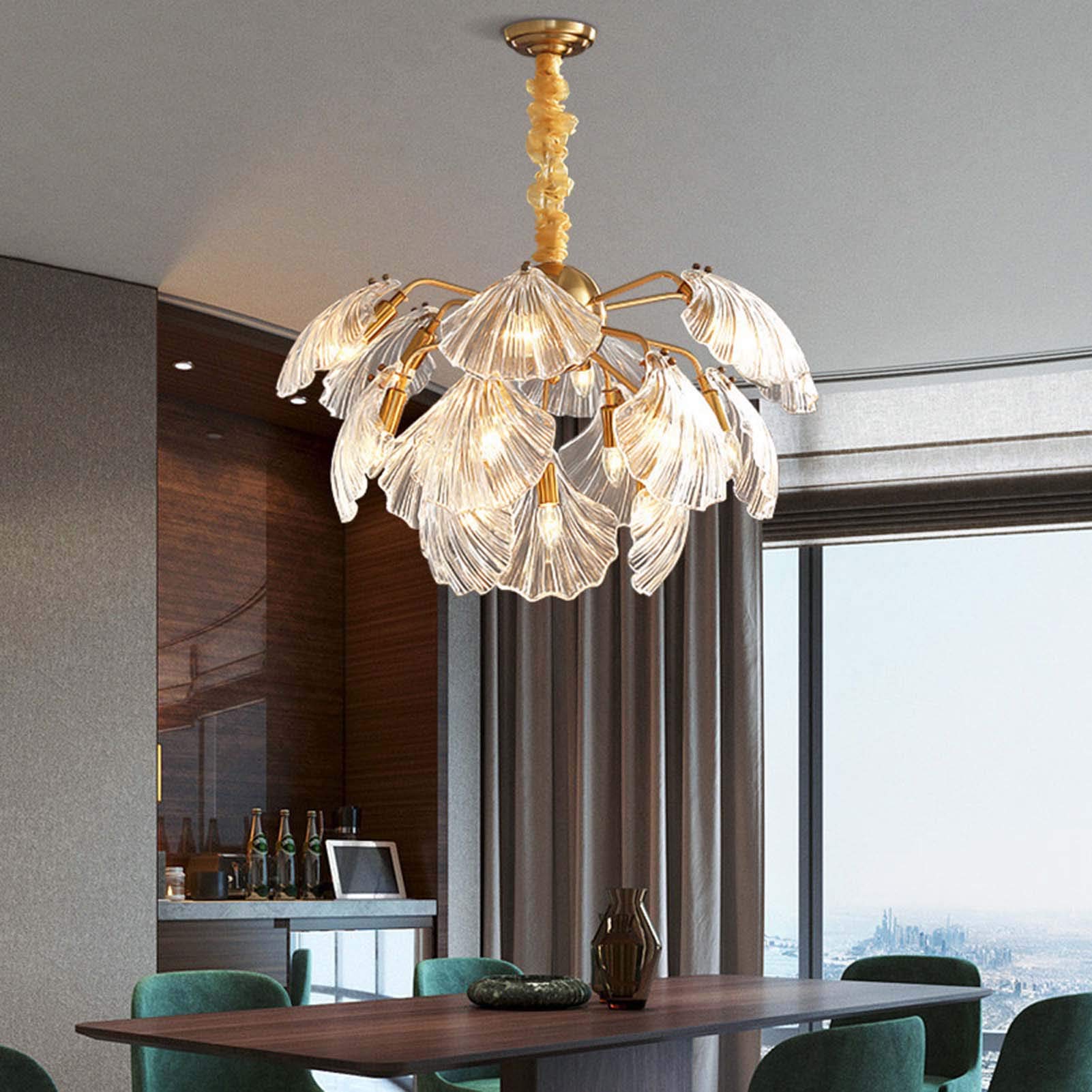 Pendant Lighting,Nordique Créatif Personnalité Lumières De Lustre En Cristal,E14 Publier-moderne Luxe Léger Lustre Éclairage,Lumière Suspendue,Salle à Manger Chambre-Cuivre 20