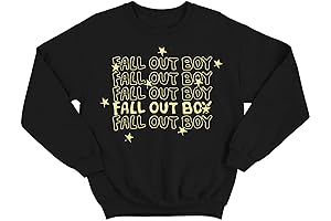 Fall Out Boy's Unisex-Adult Standard Repeat Logo Crew