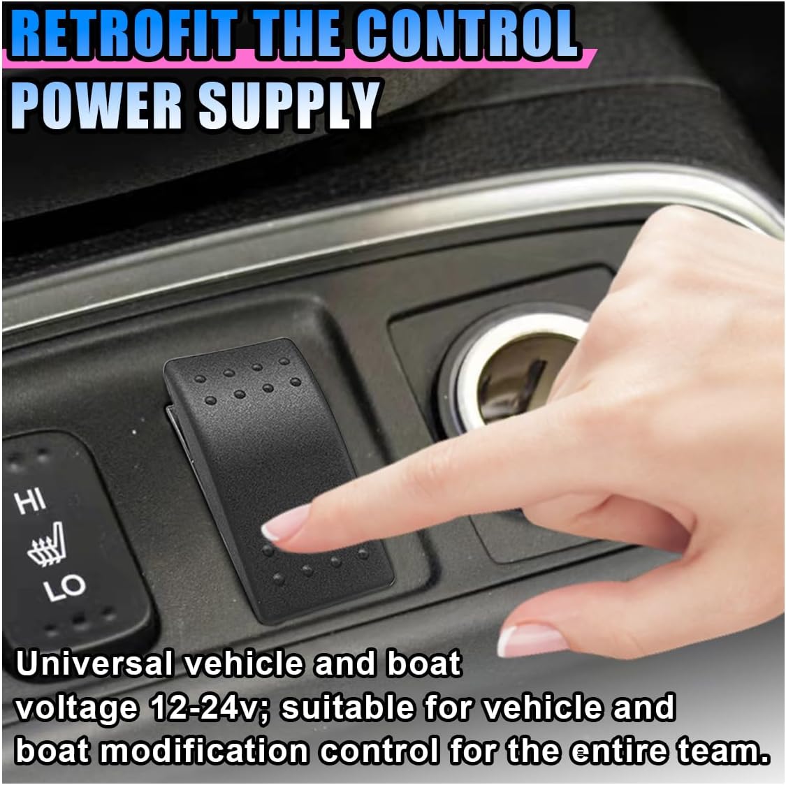 BDZMC 2 Pin Rocker Switch, Waterproof ON-Off-ON Momentary Rocker Toggle Switch, 12V 20A SPST Push Button Switchs for Marine Boat Automotive RV Truck ATV