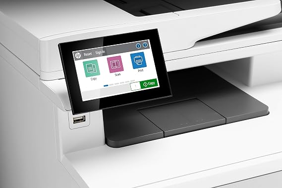 HP LaserJet Enterprise M480f Multifunction Colour Laser Printer (Printer, Scanner, Copier, Fax, LAN, Duplex) White