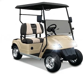 Golf Cart Seat Covers for Star EV Classic Front Rear 2-6 Seats Bei | sandwich material breathable durable easy install.All weather protection anti slip machine washable replacement