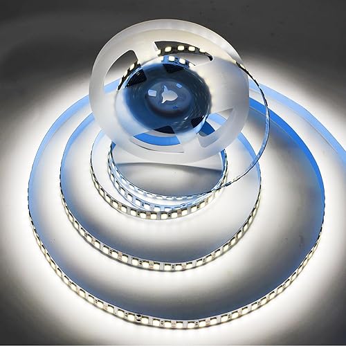 Miniatura 21 de Tiras de luces LED, súper brillantes DC12V 5m/16.4ft 15000LM SMD5054 (5050 actualizado) 600 luces LED, tiras de cinta LED flexibles regulables, tubo