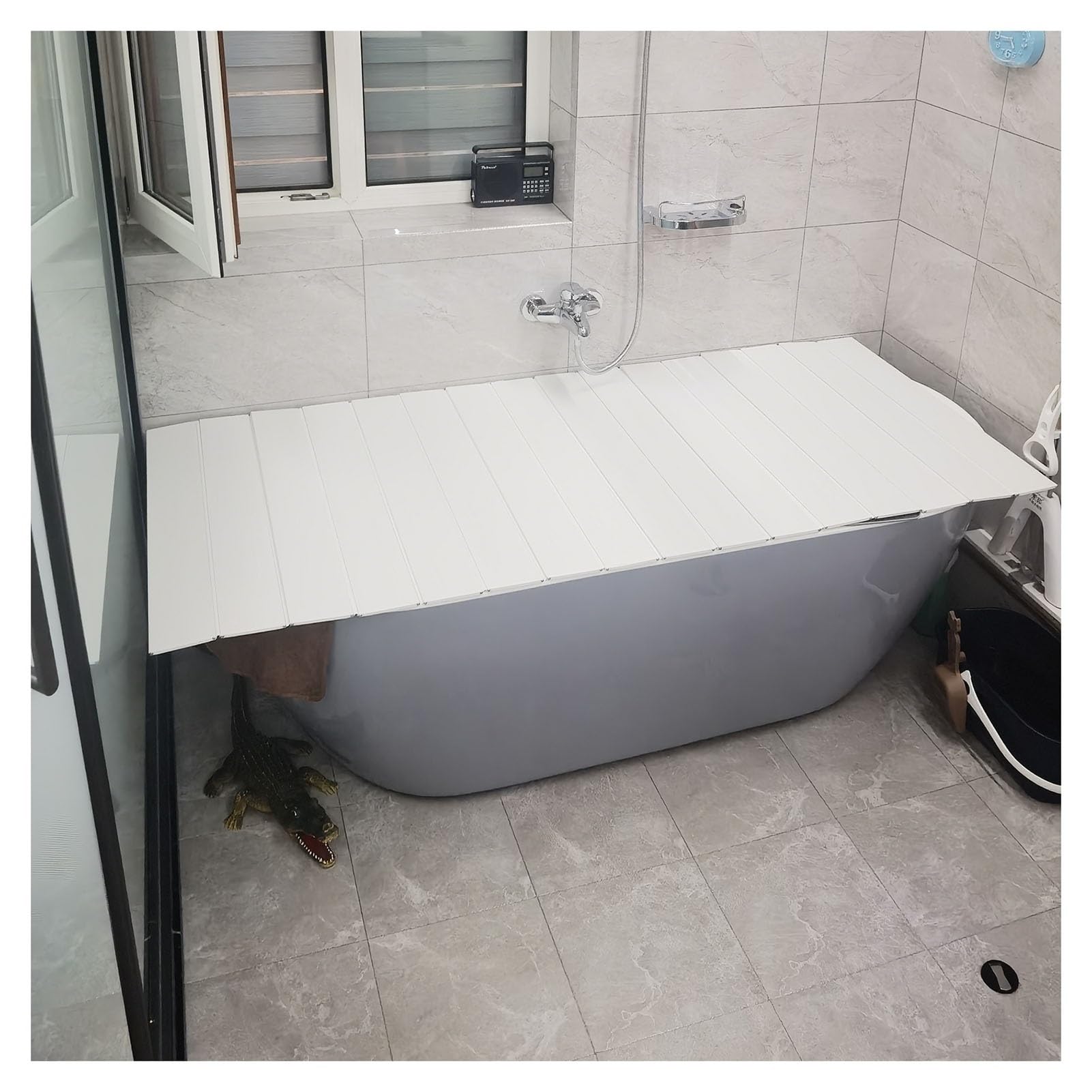 Funda plegable para bañera de 66x85 cm estante de baño de 0,6 cm