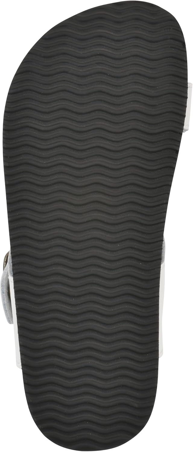 WHITE MOUNTAIN Carly Signature Comfort-Molded Footbed Sandal, White/Leather, 5 M - Image 7