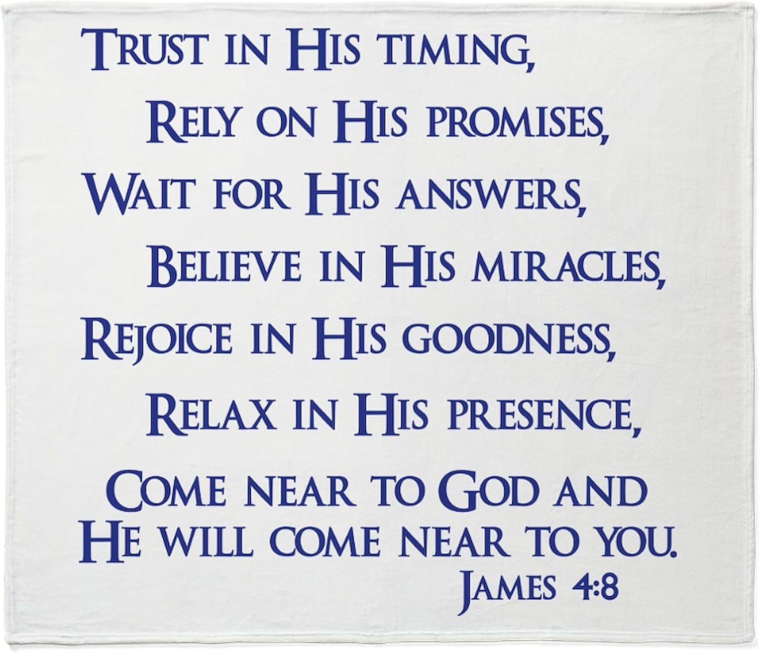 CafePress James 4:8 Throw Blanket Super Soft Fleece Plush Throw Blanket, 60"x50"