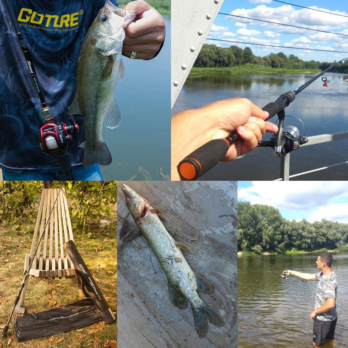 $11/mo Finance Goture Travel Fishing Rods, Piece Fishing Pole