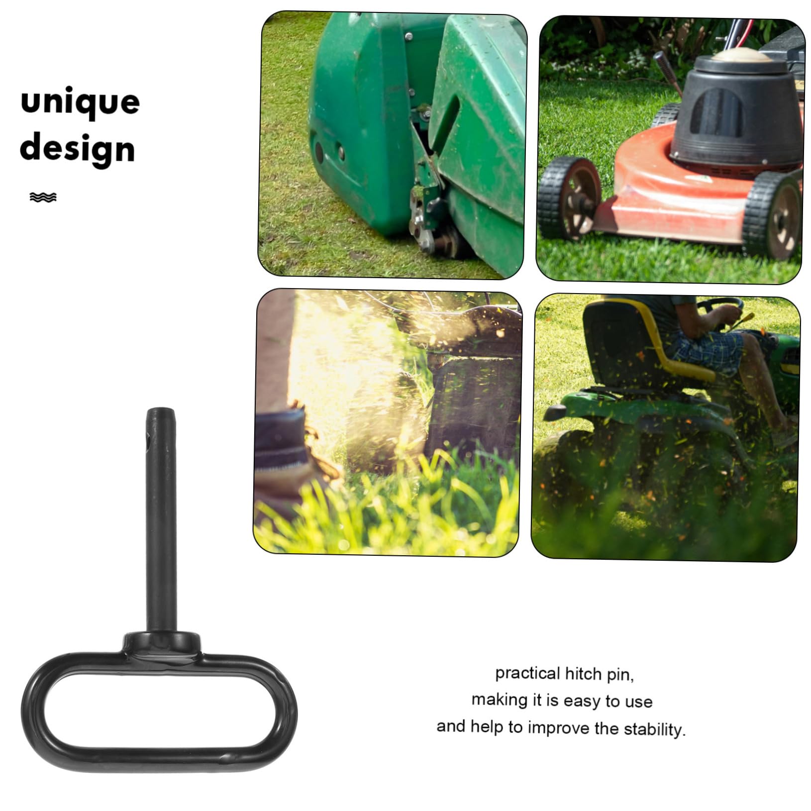 IWOWHERO Multi-Function Hitch Pin Hook for Lawn Mower 1 2'' Stainless Hitch Pin Grass Trimmer Machine Accessory Locking Pin Trailer Hitch