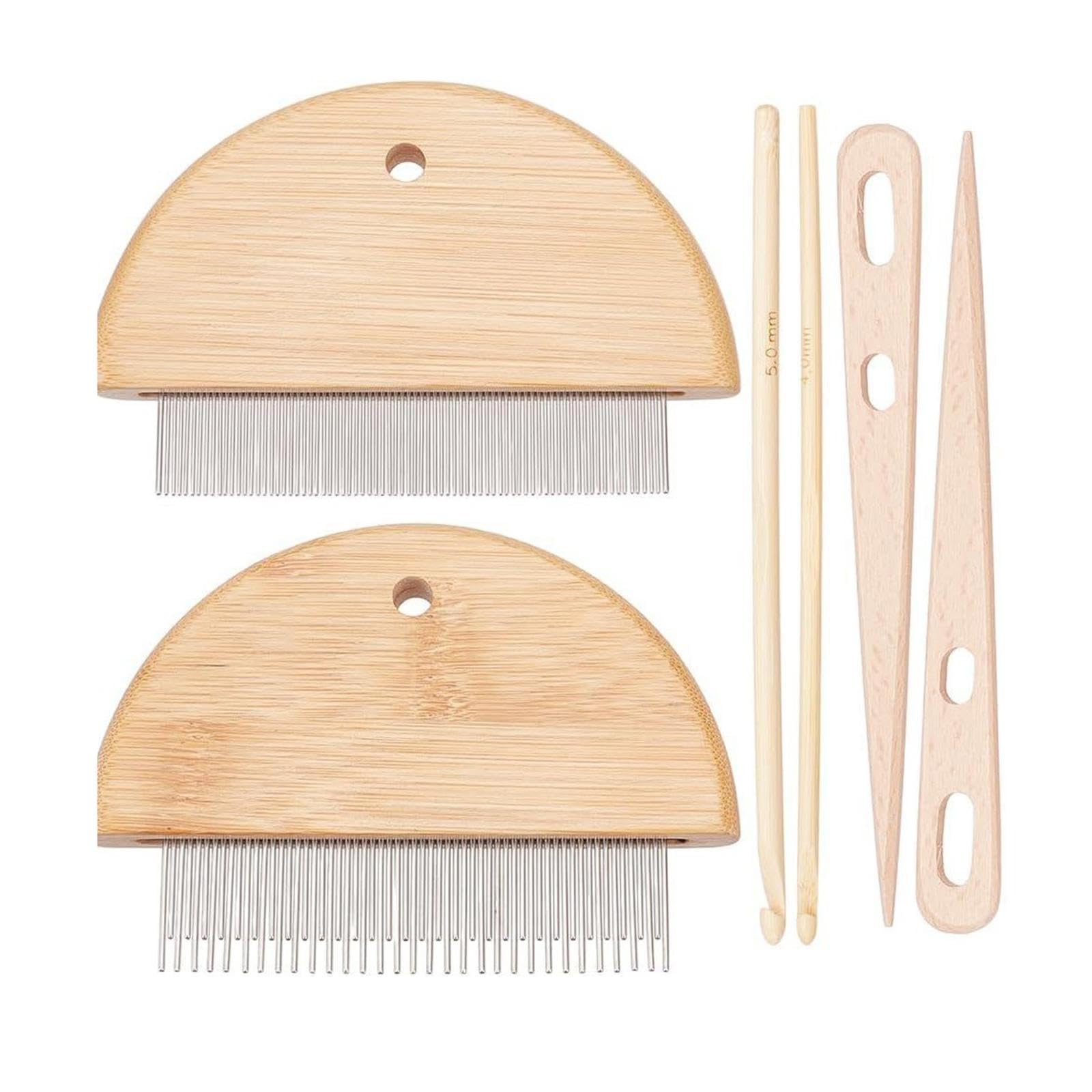 6Pcs Tapestry Weaving Comb Tools Handcraft DIY Craft Hand Knitting Tool|Weaving Looms|Weaving|Craft Materials|Home &-image-41