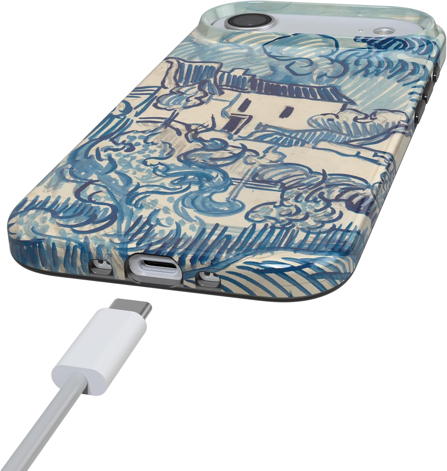Casely iPhone 17 Air Case | Van Gogh | Landscape with Houses | Compatible with MagSafe | Classic Ultra Slim Design