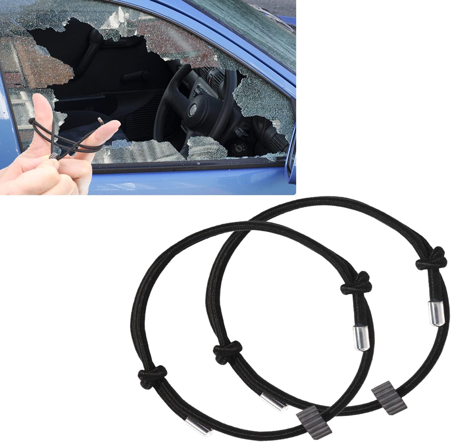 Heart Horse 2pcs Window Breaker Bracelet, Car Window