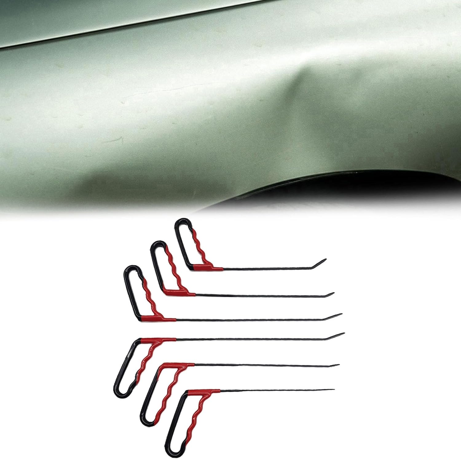 6 個プロフェッショナルあられへこみ除去フック車体修理用プロのへこみ修正中にペイントダメージを与える