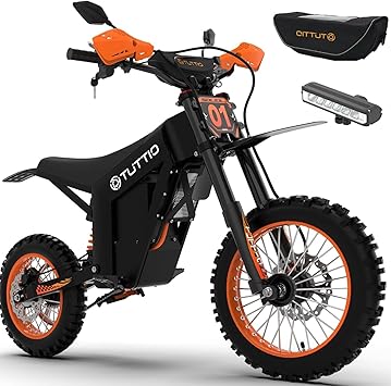 Tuttio Electric Dirt Bike Adults 2000W/3000W 220NM Electric Bike 48V 21AH Removable Battery with Hydraulic Brakes 21AH Dirt Bike