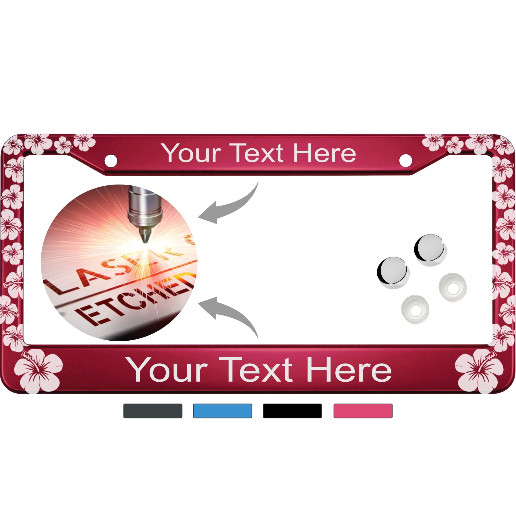 Hawaiianischer Stil Hibiskusblume Tropisches Design Sonderedition Custom Eloxiert - Bild 12 von 32