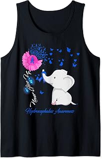 Elephant Hydrocephalus Awareness - Hydrocephalus Ribbon Tank Top