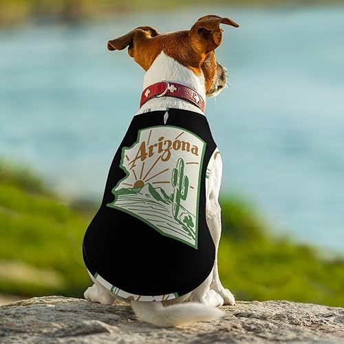 Miniatura 7 de Arizona Cactus - Camiseta sin mangas para perro, lindo chaleco sin mangas para cachorros, gatos, S