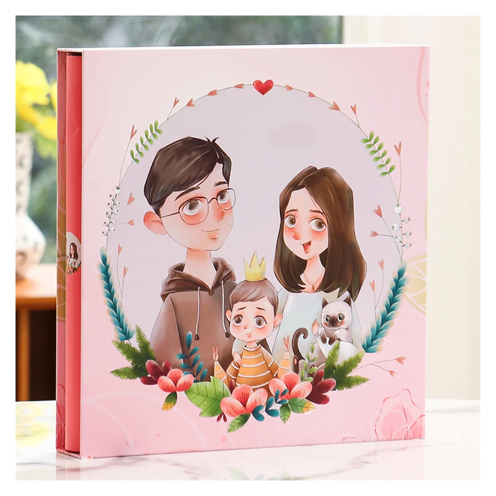 GLigeT Album Fotografico Interstitial Grande Capacity Family Video Integrated Long Record Book 420 Bambini Couples And Friends Photo Album Album Foto (Color : A)