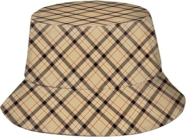 Plaid Bucket Hat Summer Fisherman Cap 