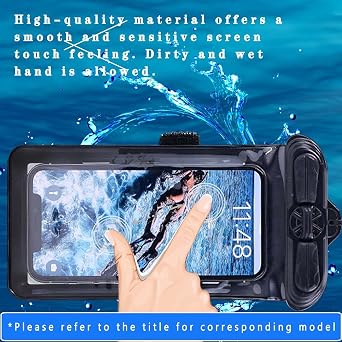 Case Cover, Compatible with Motorola Moto G4 / G4 Plus Black Waterproof Pouch Dry Bag (Not Screen Protector Film)
