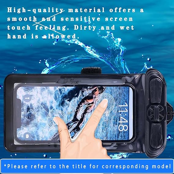 Case Cover, Compatible with Motorola Moto G4 / G4 Plus Black Waterproof Pouch Dry Bag (Not Screen Protector Film)