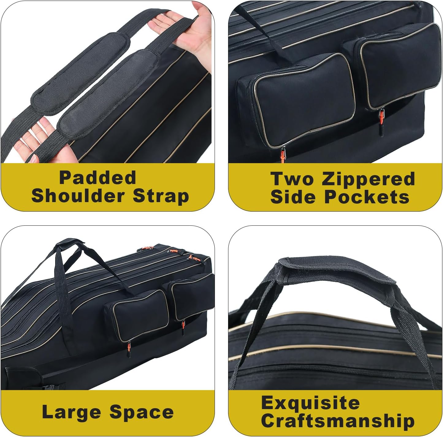 Sougayilang Fishing Rod Case Organizer Pole Storage Bag Fishing Rod and Reel Carrier Organizer for Travel