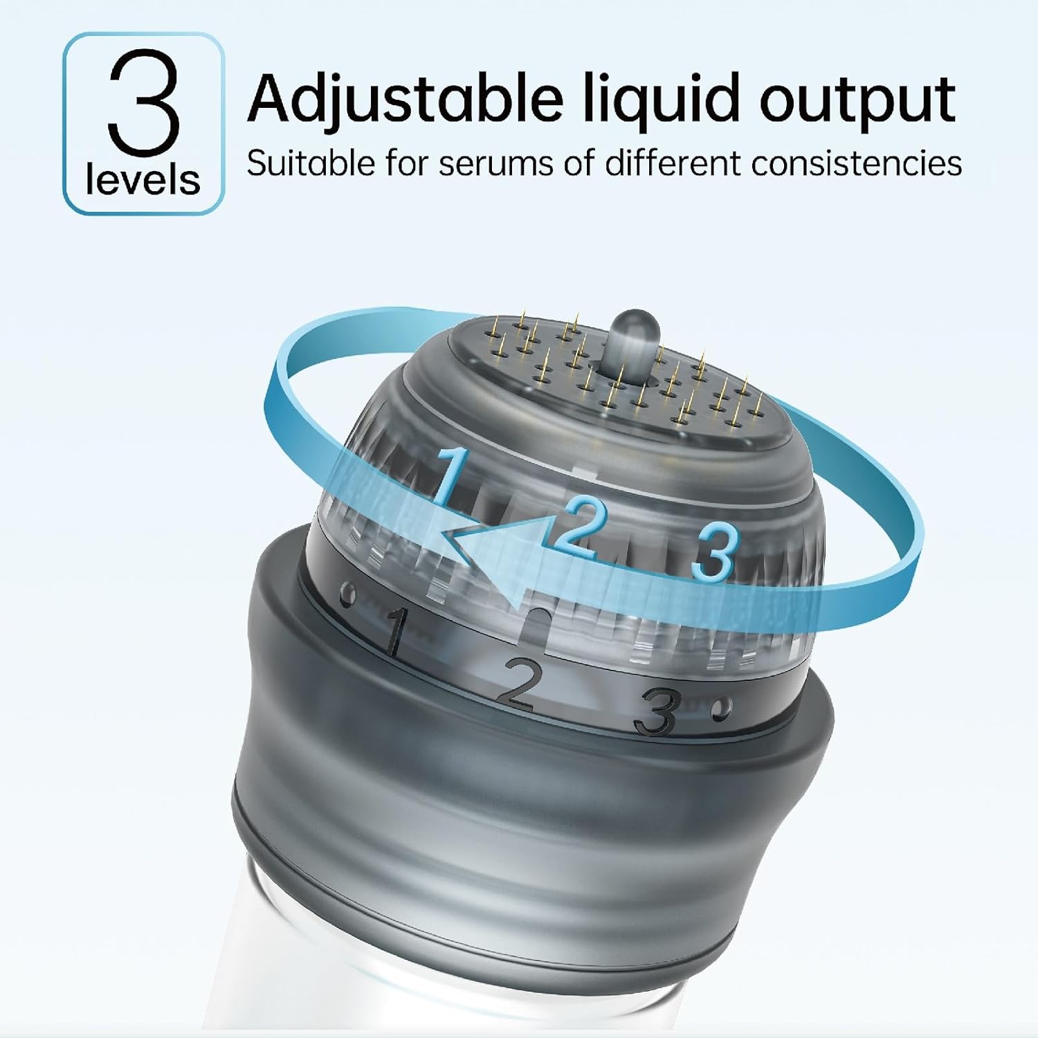 Micro Infusion Needles System for Face Skin Care, 0.25mm Microneedling Derma Roller Stamp Serum Applicator for Women & Men - Image 3