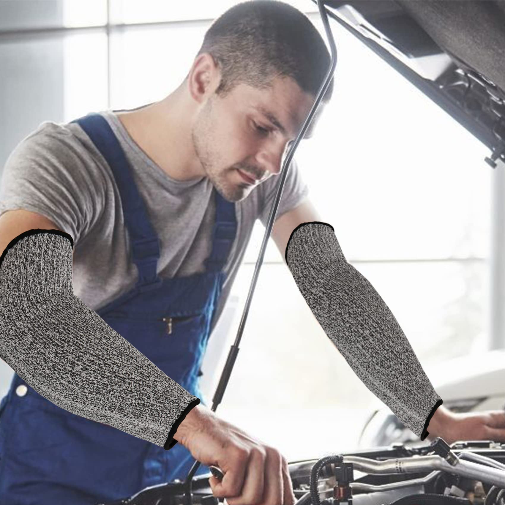 6 pares de mangas protectoras de brazo nivel 5 resistente a los cortes manga de protección unisex anti abrasión anti arañazos anti-mordeduras para brazo jardín cocina protección trabajo seguridad