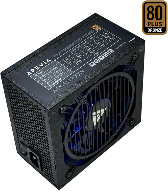 Fuente de Poder Apevia ATX-SN900 900W 80+ Bronze Semi-Modular miniatura 5