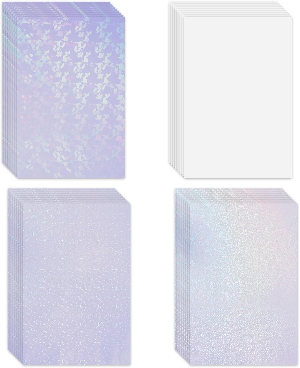 Holographic Sticker Paper, 36 Sheets Self Adhesive Waterproof Vinyl Sticker
