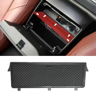 Glove Box Partition For Mazda Roadster MX-5 RF Miata Roadster Dedicated Car Storage Box Layered Partition Storage Divider Glove Box Center Console Tray Central Armrest with Non-Slip Mat Black