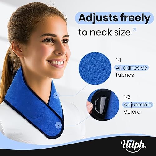 Miniatura 3 de Hilph Paquete de hielo recargable para el cuello, bolsa de hielo portátil para terapia de frío para aliviar el dolor, lesiones, cirugía y
