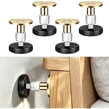 Adjustabl Headboard Stoppers for Wall 4 Pack, Upgraded Threaded Bed Frame Anti-Shake Tool Furniture Stabilizer with Wall Protector, Headboard Bumpers to Prevent Sliding & Noise 47-64mm
