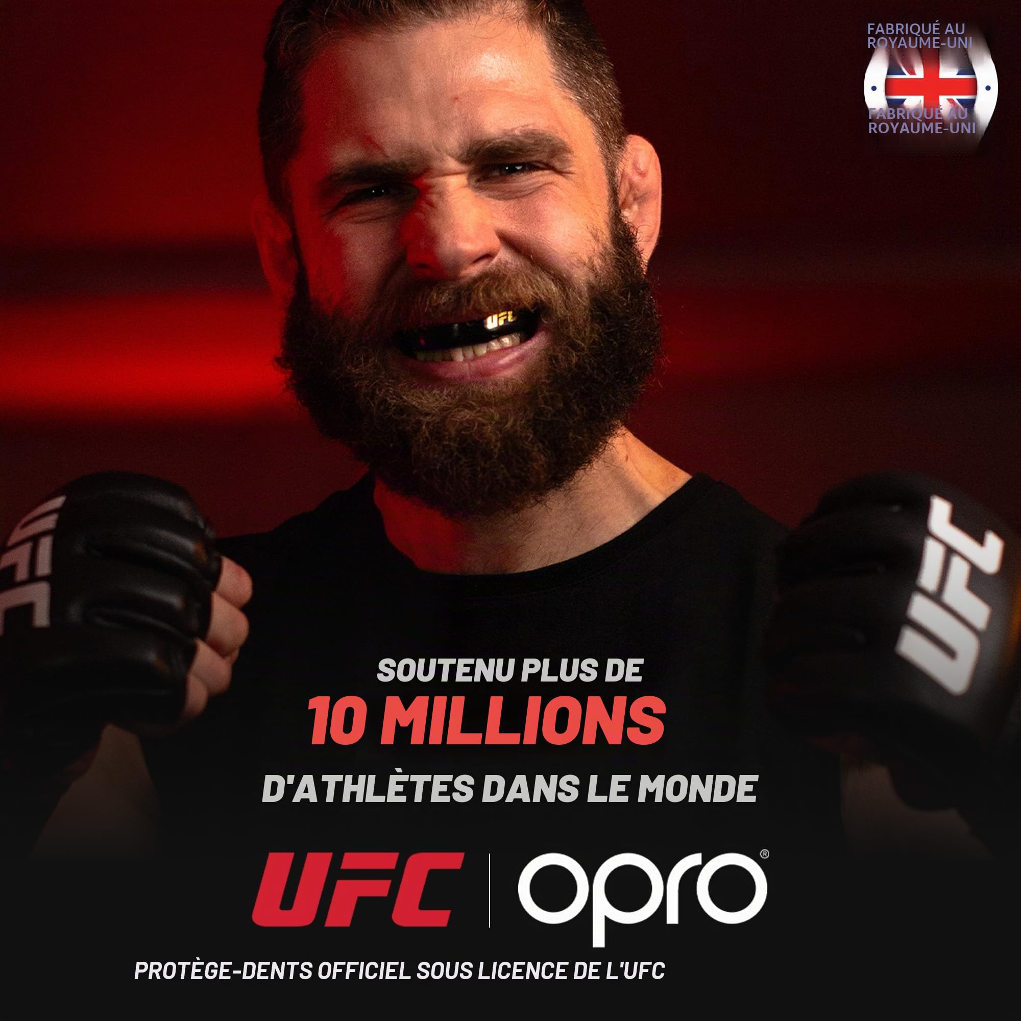 OPRO Protège-Dents Instant Custom-Fit - Protection des Dents Professionnelle Adultes et Enfants - Boxe, MMA, Rugby, Hockey - Moulage Rapide - Garantie Dentaire Incluse