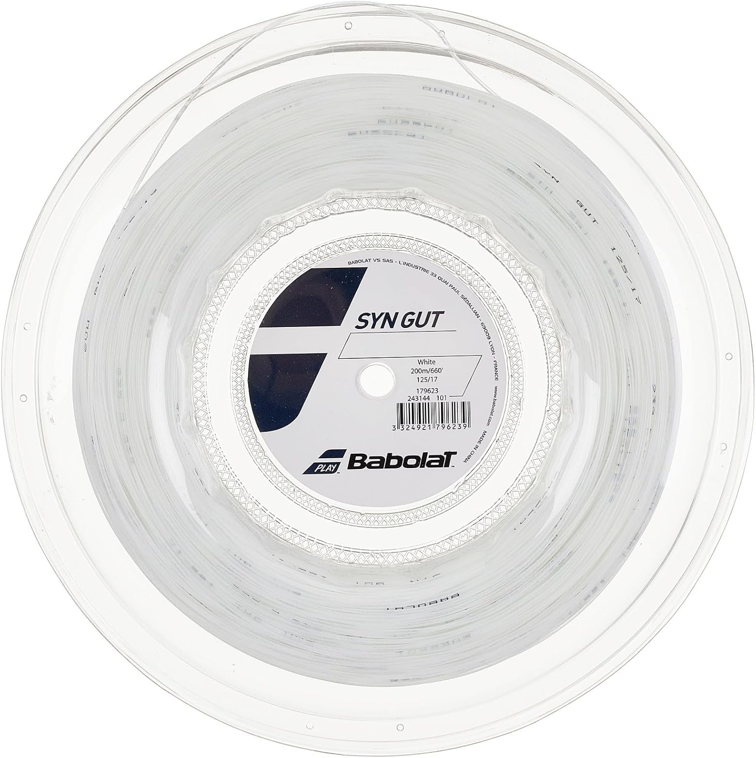 Babolat Syn Gut Tennis String (Reel) (White, 16g)
