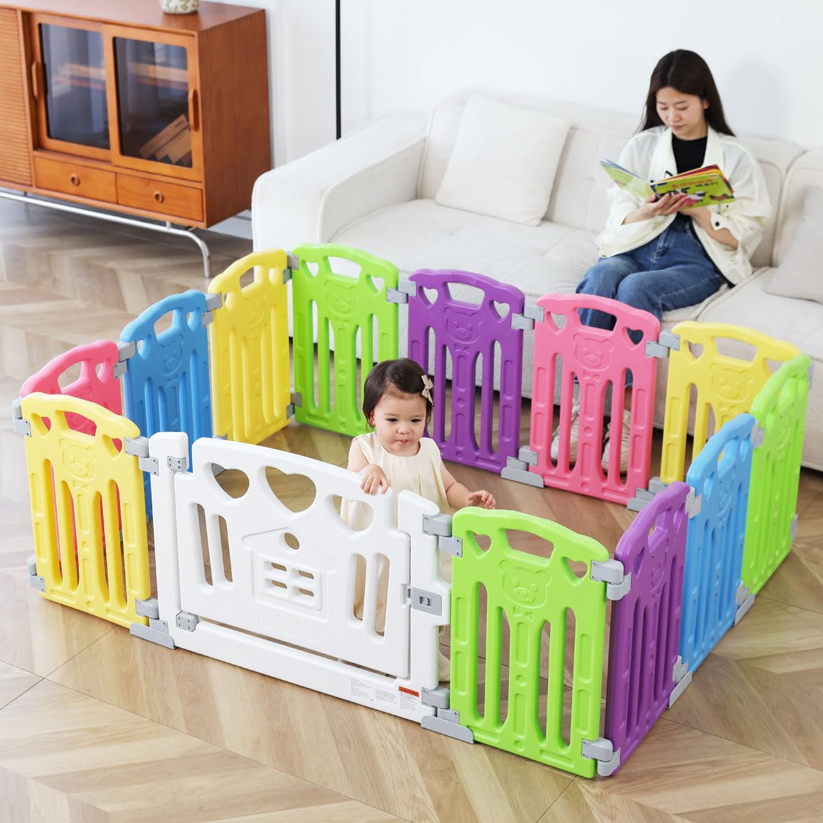 Baby Playpen Activity Centre 59x59x23.6 in Multicolor