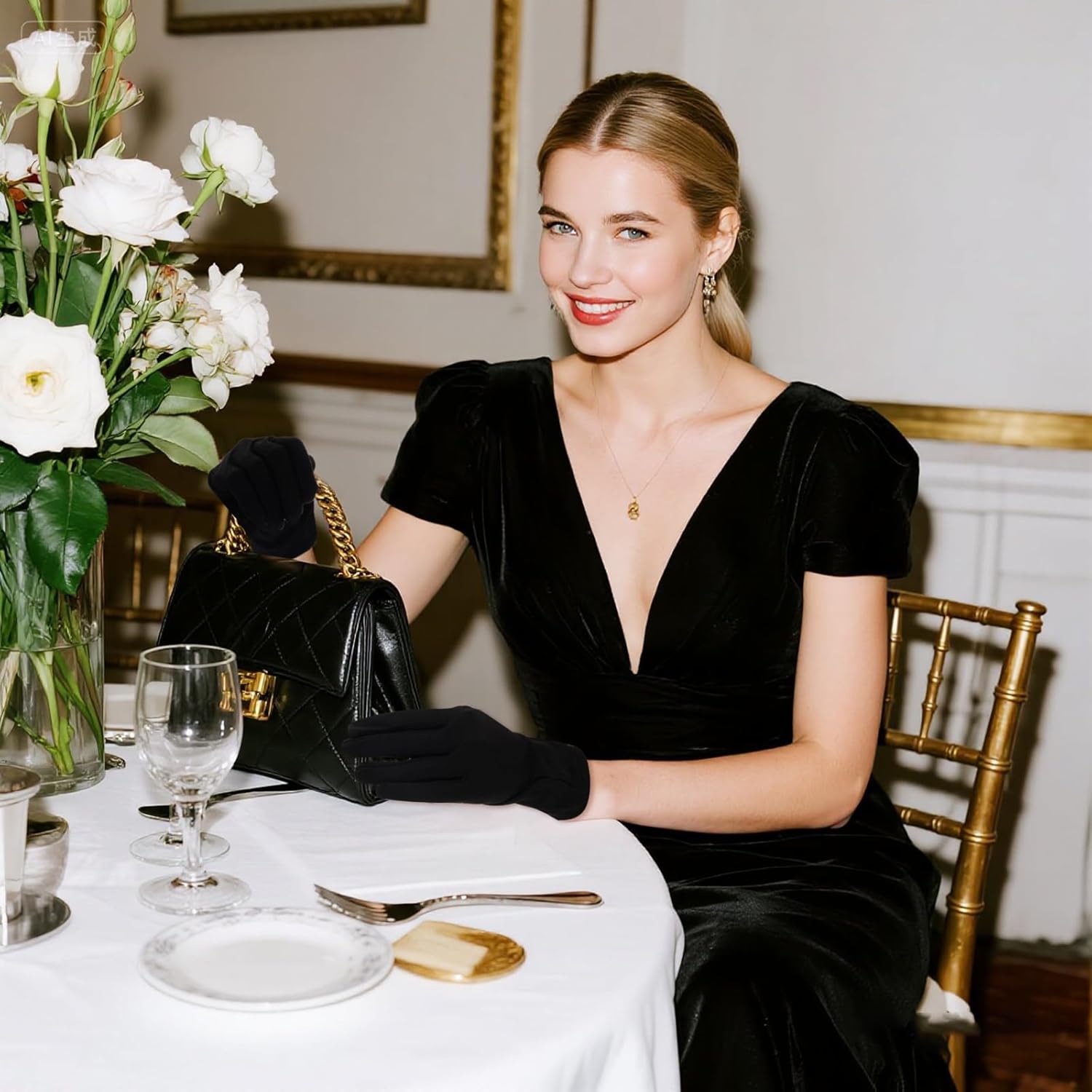 Adult Spandex Gloves, Women Men's Wrist Length Stretchy Short Opera Gloves for Halloween Costume 1920s Cosplay Party - Image 2