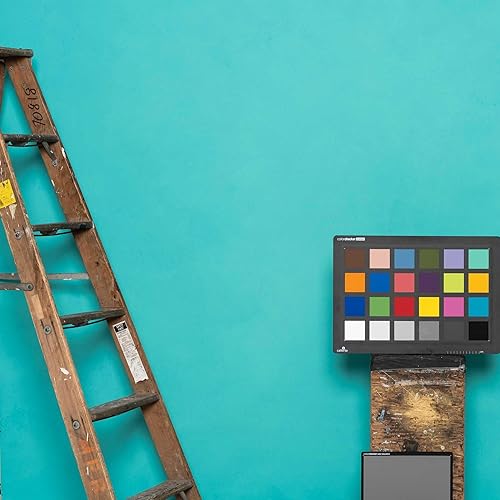 Miniatura 7 de Fondo de textura baja pintado a mano, color turquesa, XL, 8.9 x 9.8 pies, color turquesa