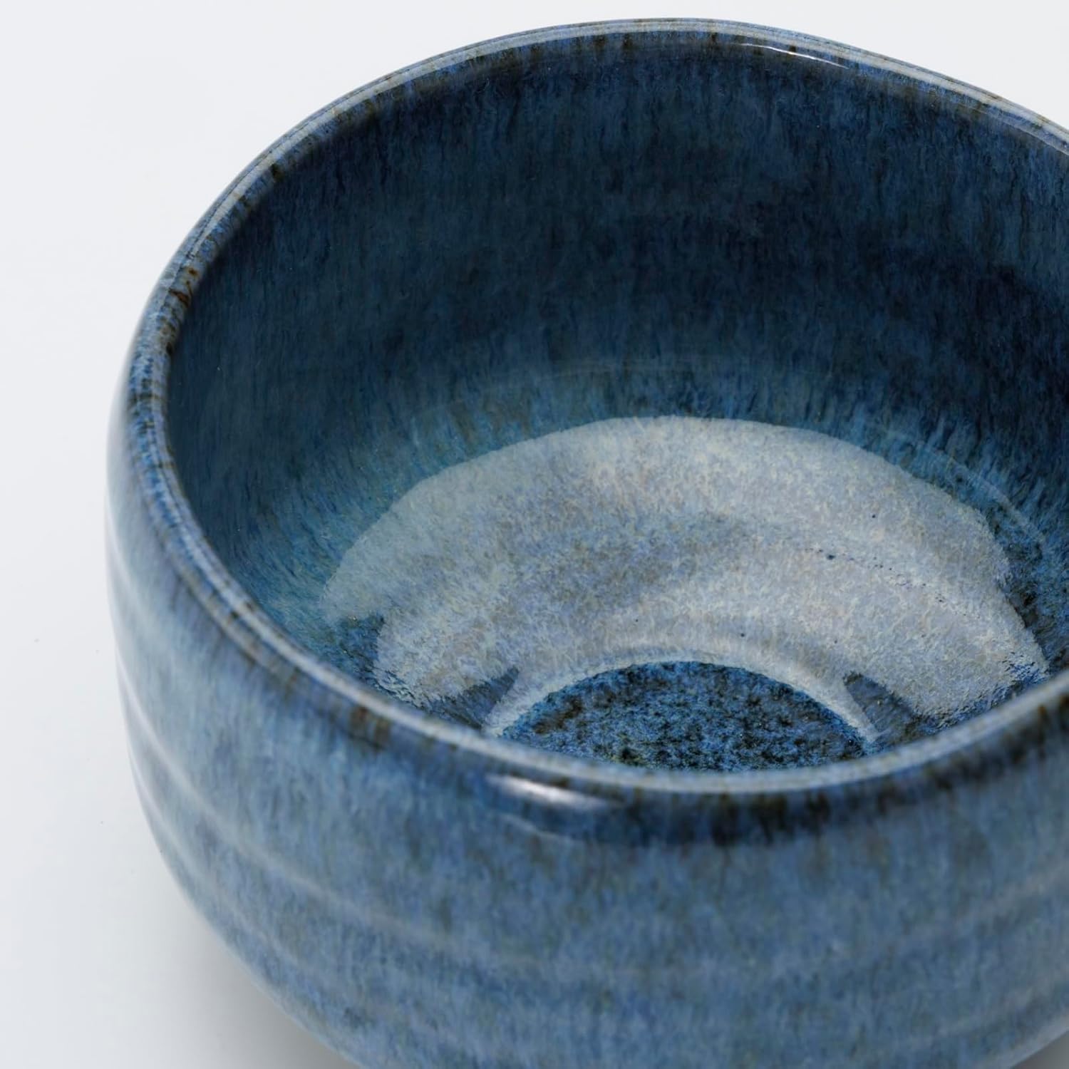 Mino Ware 505-10 Matcha Bowl, Matcha Rice Bowl, Diameter Approx. 4.7 inches (12 cm), Blue Glaze, Blue, Made in Japan