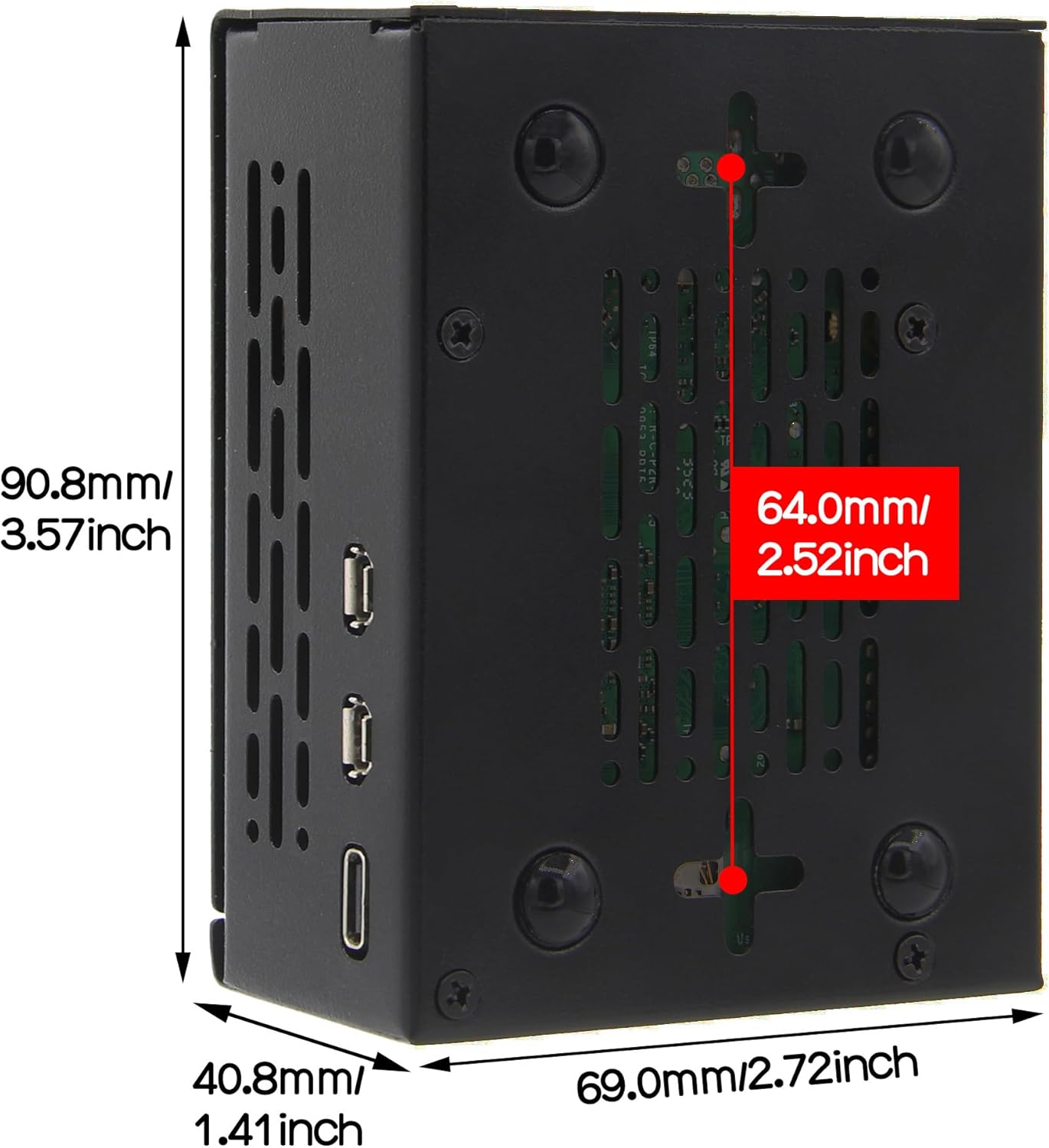 Geekworm PCIe Metal Case P579 with Official Pi 5 Active Cooler for Raspberry Pi 5 Support Top M.2 NVMe HAT X1001/X1004/X1003/X1015/X1000