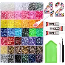 23800Pcs Jelly Rhinestones for Bedazzling, 42 Colors 3mm Flatback Resin Gems, Bedazzler Kit with 3Pcs B7000 Glue, Multicolor Rhinestones for Nails, Clothes, Shoes, Tumblers, DIY Crafts & Diamond Art