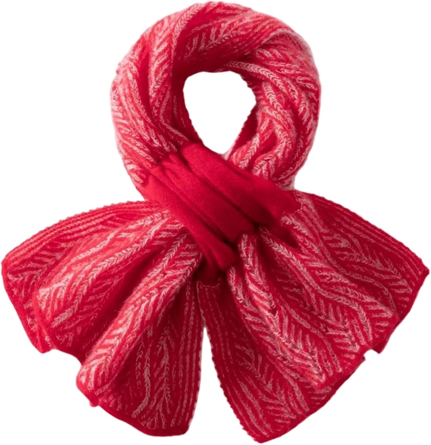 Women's Wool Scarf Soft Warm Knitted Wrap Solid Color Shawl Fall Winter Fashion Accessory